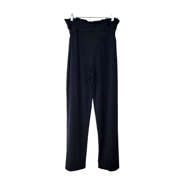 ModCloth Black Jersey Trousers with Paper Bag Waist - Picture 6 of 7